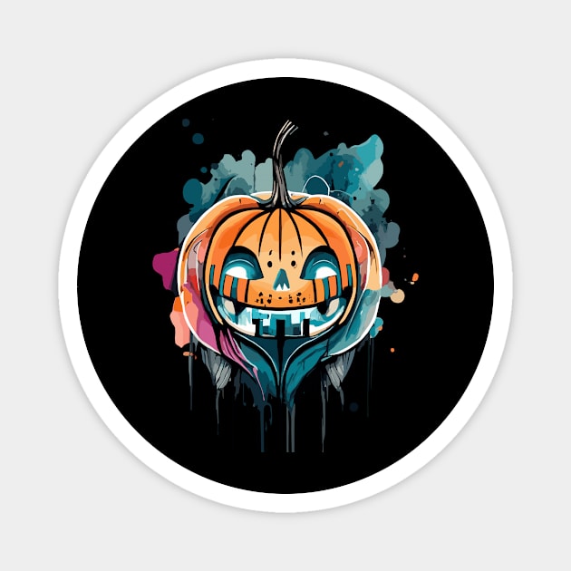 Halloween Jack-O'-Lantern Magnet by NegVibe